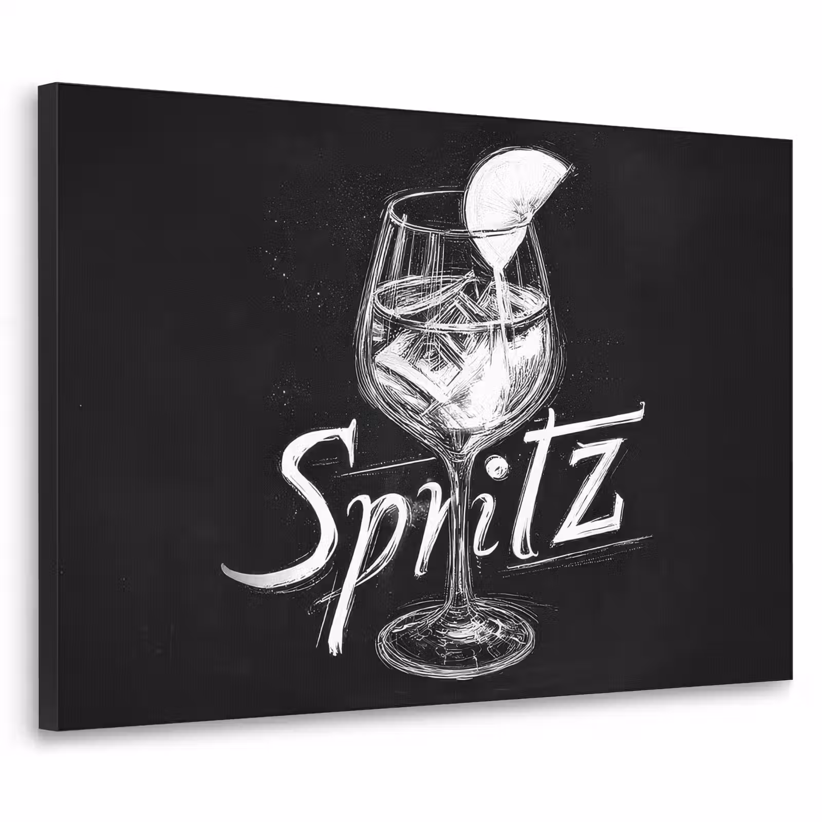 Art Frame - Glas spritz - Krijtletters - Ijsblokjes - Citroen — 1