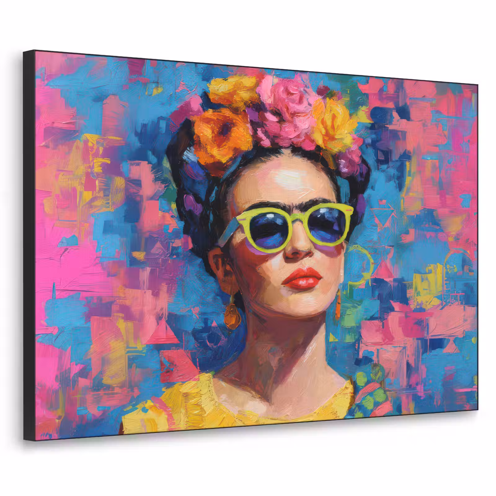Art Frame - Vrolijk portret - Vrouw - Bloemenkroon — 1