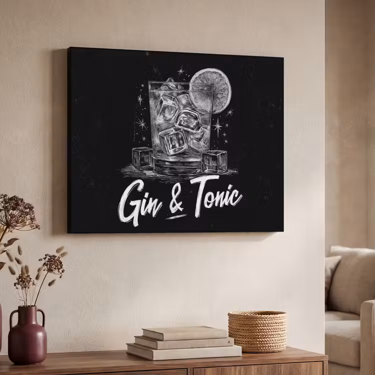 Art Frame - Gin en tonic - Glas - Limoen - Ijsblokjes — 7