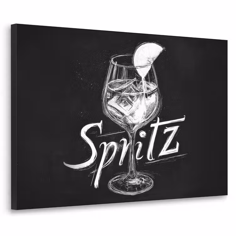 Art Frame - Glas spritz - Krijtletters - Ijsblokjes - Citroen — 1