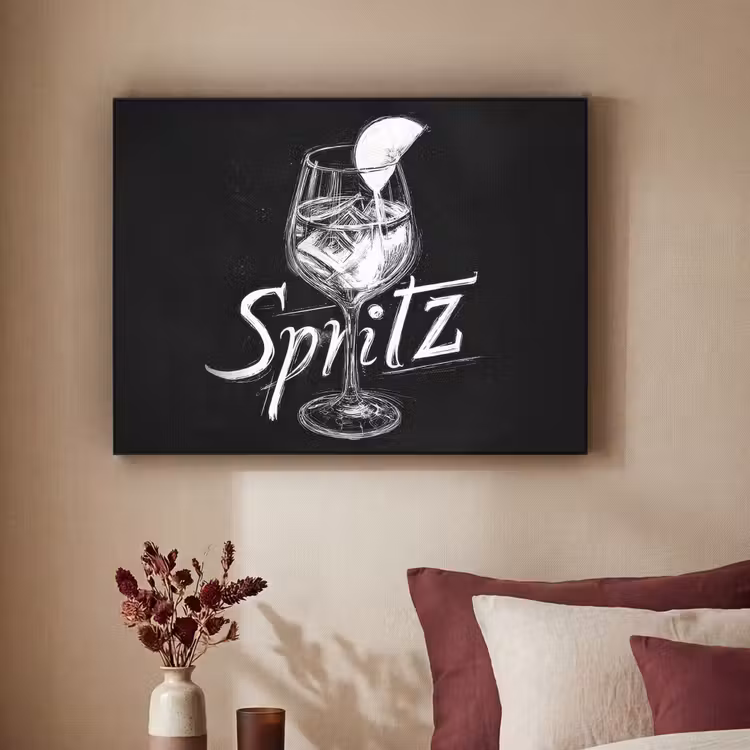 Art Frame - Glas spritz - Krijtletters - Ijsblokjes - Citroen — 3