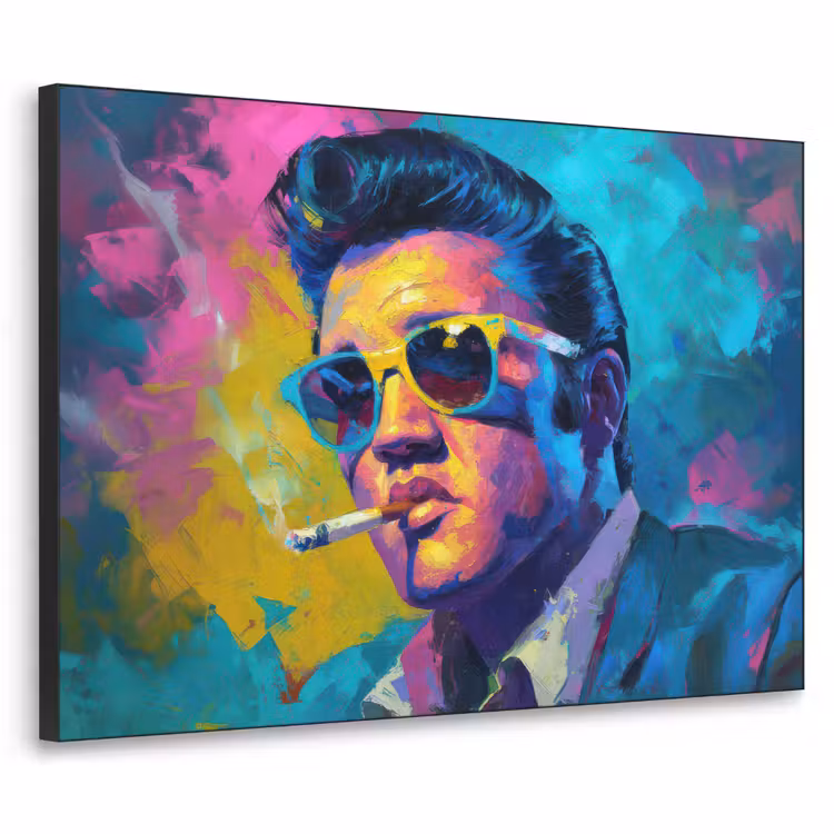 Art Frame - Portret - Sigaret - Kleurrijk - Bril — 1
