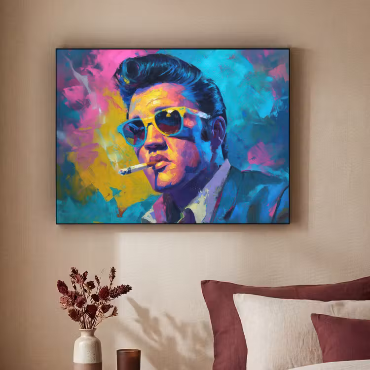 Art Frame - Portret - Sigaret - Kleurrijk - Bril — 3