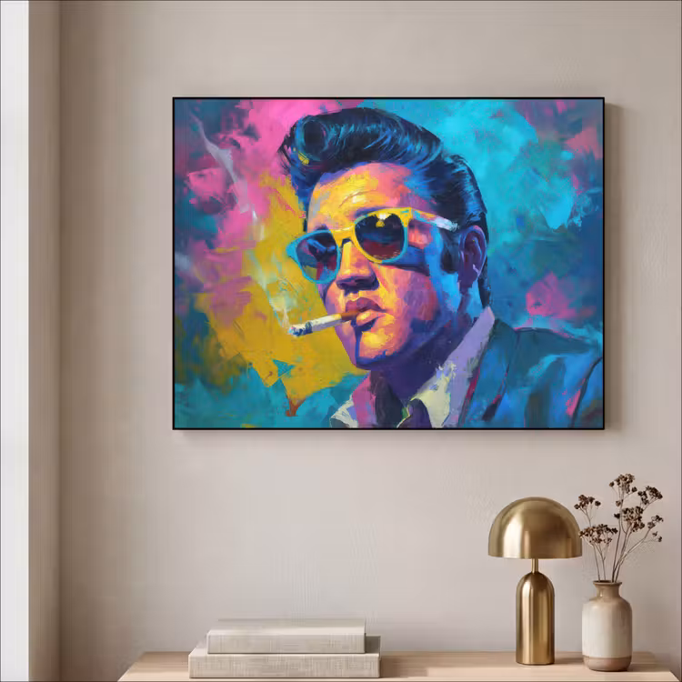Art Frame - Portret - Sigaret - Kleurrijk - Bril — 5