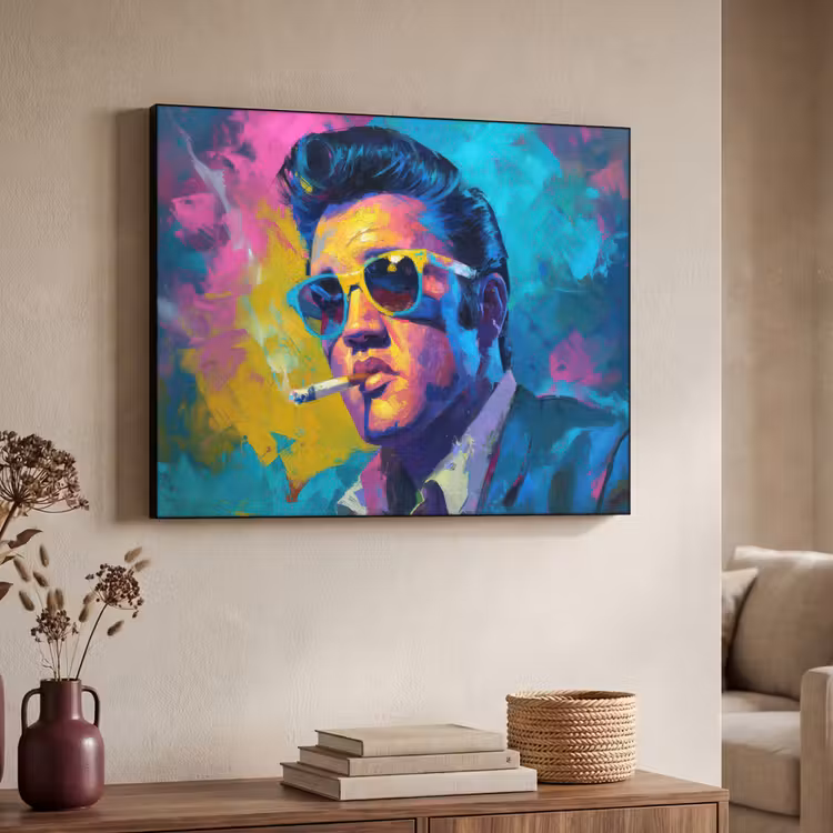 Art Frame - Portret - Sigaret - Kleurrijk - Bril — 7