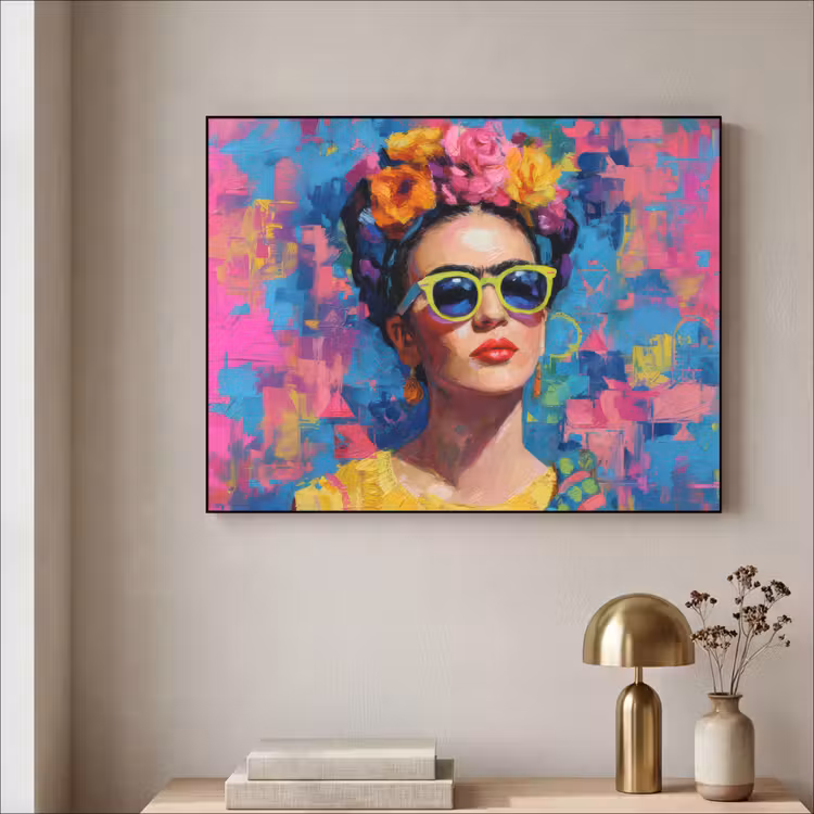 Art Frame - Vrolijk portret - Vrouw - Bloemenkroon — 5