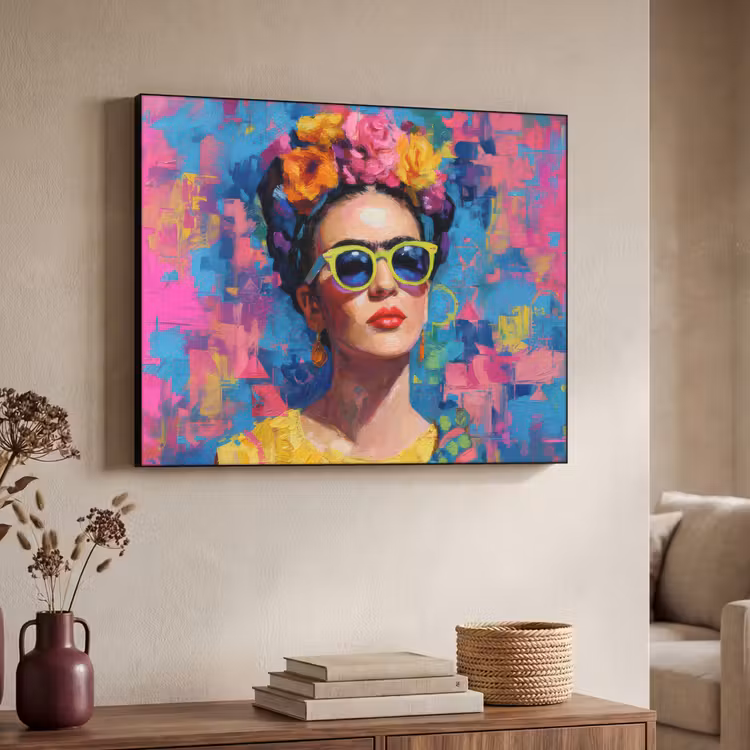 Art Frame - Vrolijk portret - Vrouw - Bloemenkroon — 7
