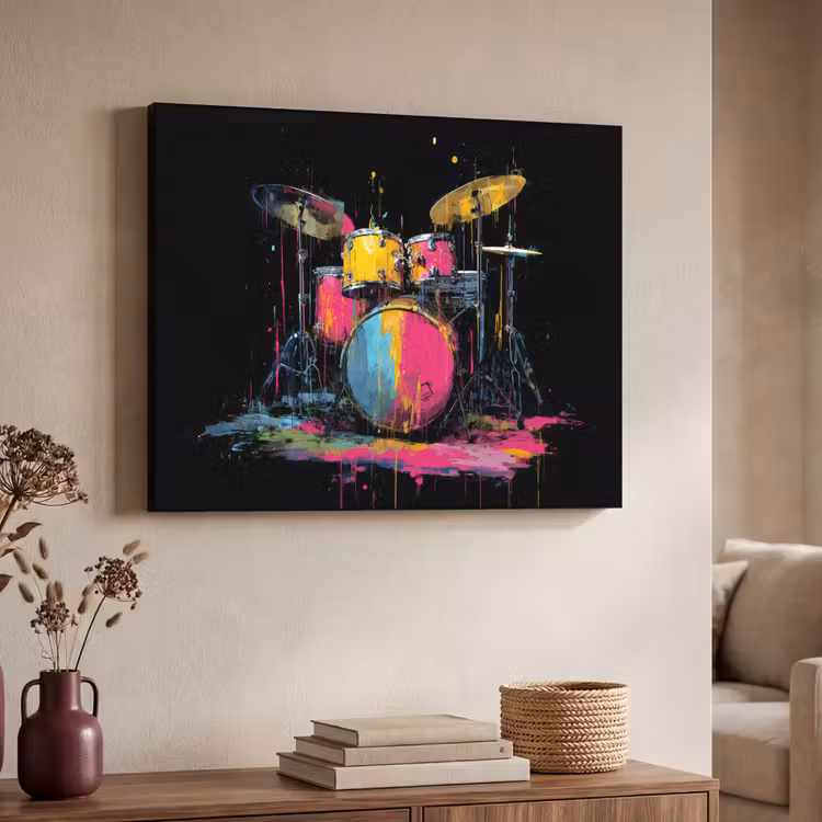 Art Frame - Drumstel - Kleurrijk - Verf - Levendig — 7
