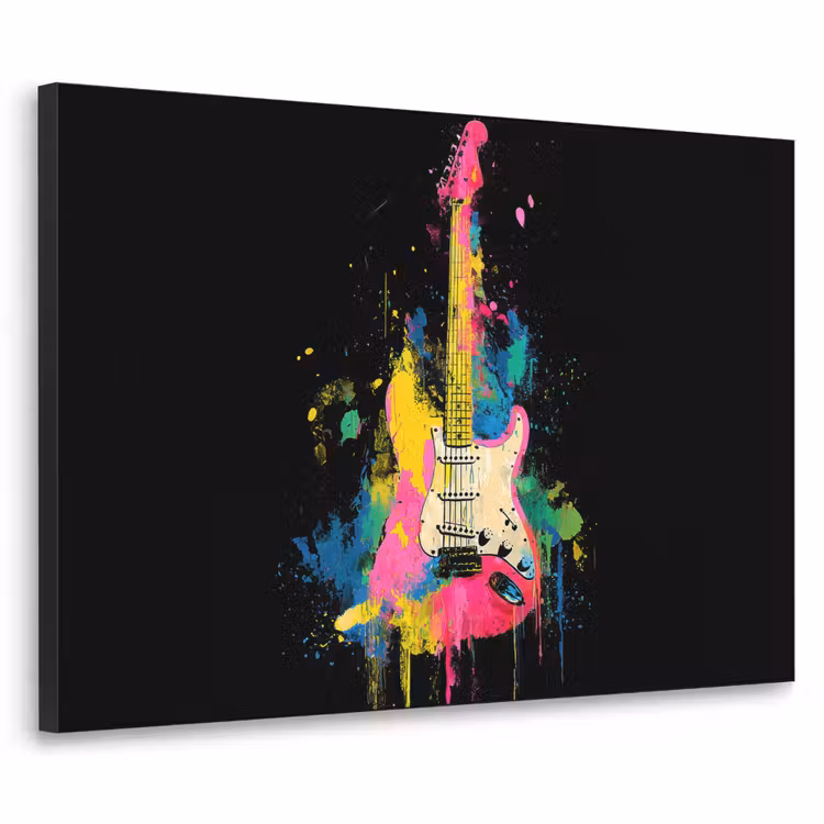 Art Frame - Gitaar - Kleurrijk - Verf — 1