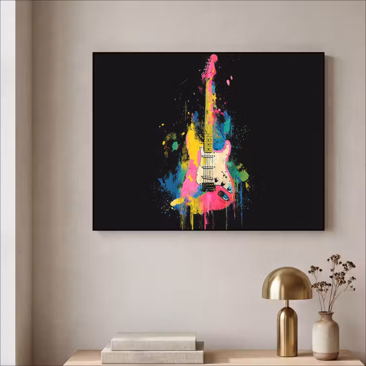 Art Frame - Gitaar - Kleurrijk - Verf — 5