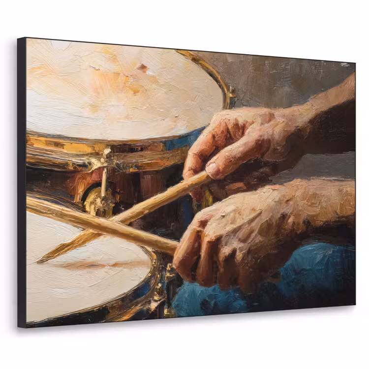 Art Frame - Drumstokken - Olieverf - Man — 1