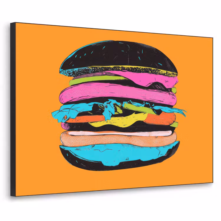 Art Frame - Hamburger - Kleurrijk - Speels — 1