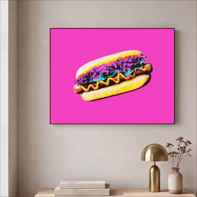 Art Frame - Hotdog - Roze - Retro — 5