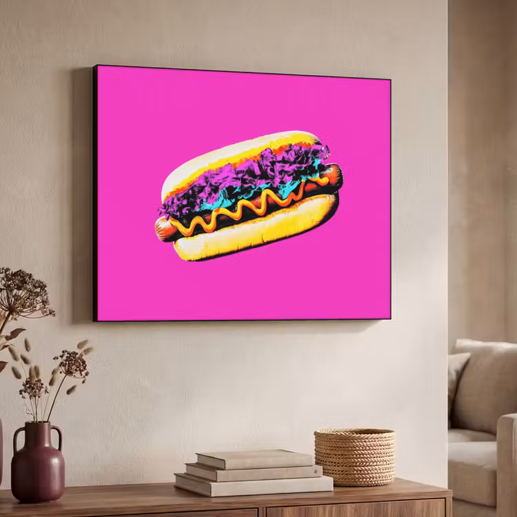 Art Frame - Hotdog - Roze - Retro — 7