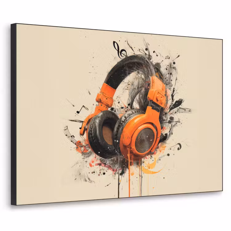 Art Frame - Koptelefoon - Oranje - Explosief — 1