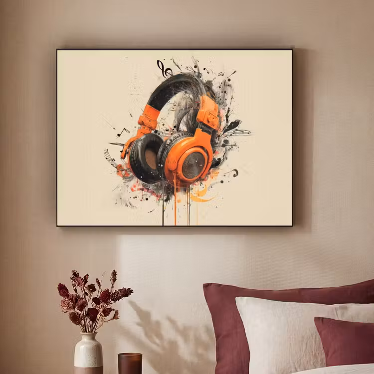 Art Frame - Koptelefoon - Oranje - Explosief — 3