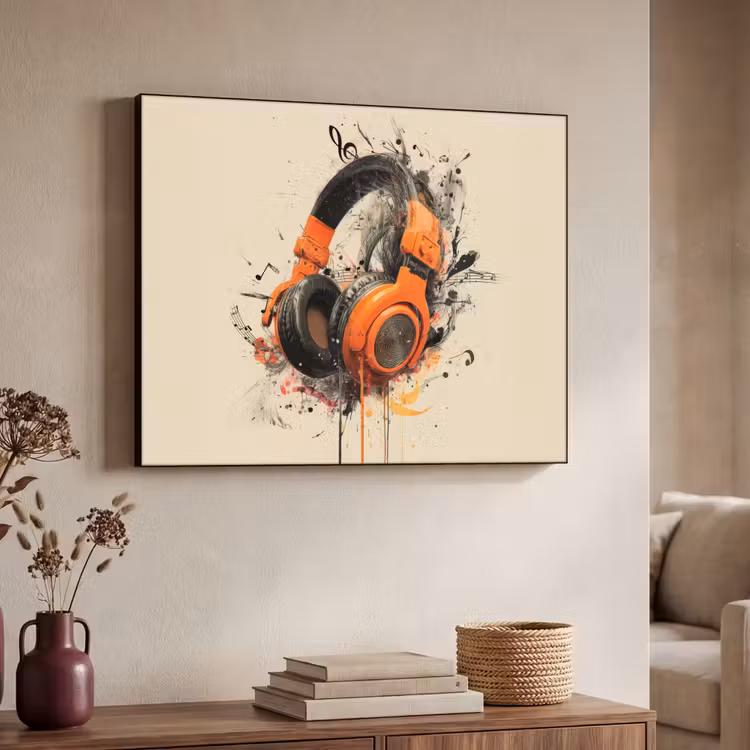 Art Frame - Koptelefoon - Oranje - Explosief — 7