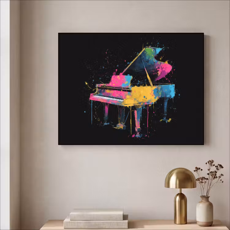 Art Frame - Piano - Kleurrijk - Verf - Modern — 5