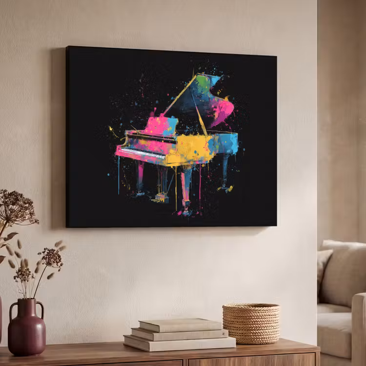Art Frame - Piano - Kleurrijk - Verf - Modern — 7