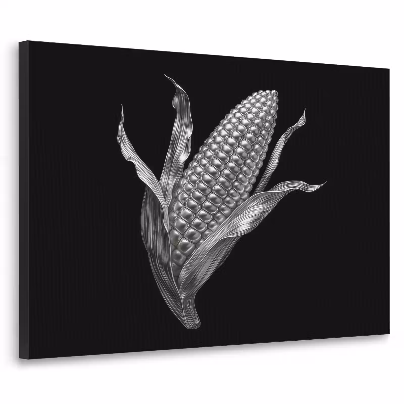 Art Frame - Maïskolf - Glanzend metaal - Elegant — 1