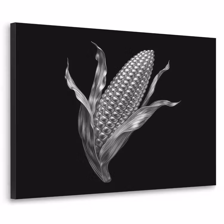 Art Frame - Maïskolf - Glanzend metaal - Elegant — 1