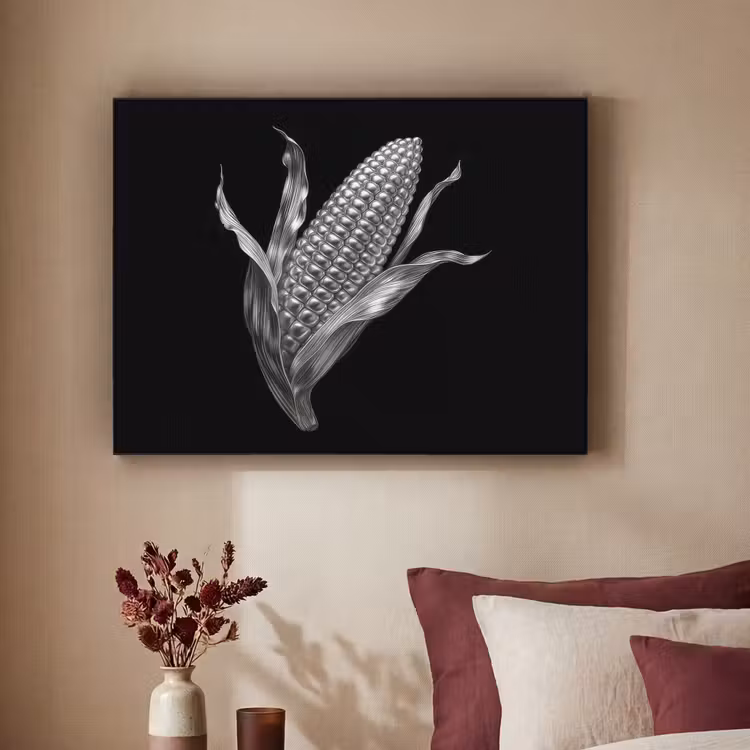 Art Frame - Maïskolf - Glanzend metaal - Elegant — 3