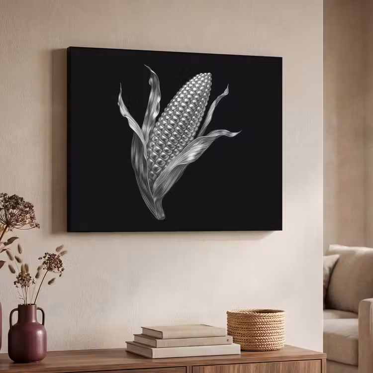 Art Frame - Maïskolf - Glanzend metaal - Elegant — 7