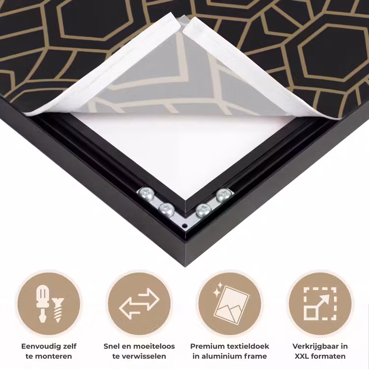 Art Frame - Goud - Zwart - Rozetstructuur — 4