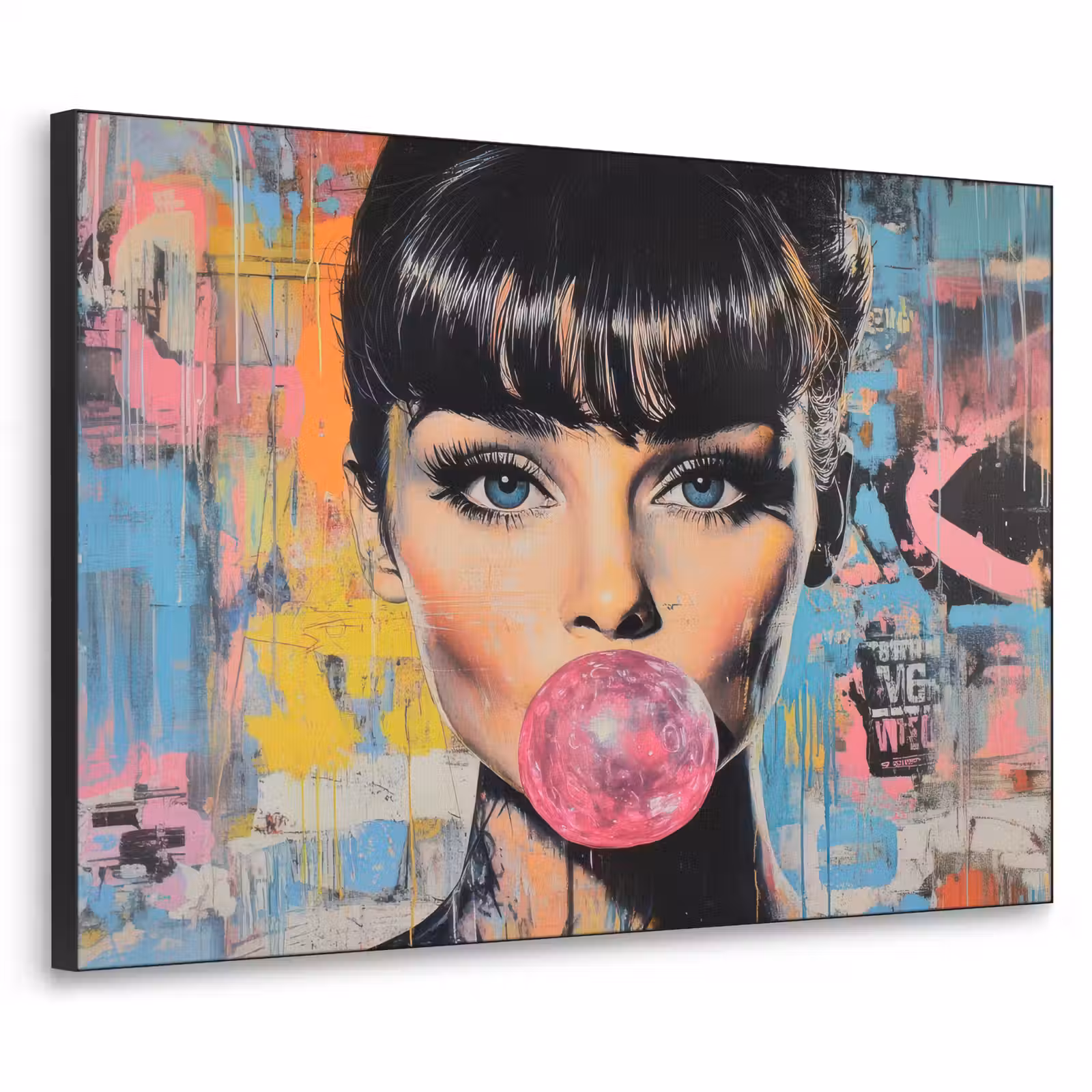 Art Frame - Kauwgom - Vrouw - Penseelstreken - Modern — 1