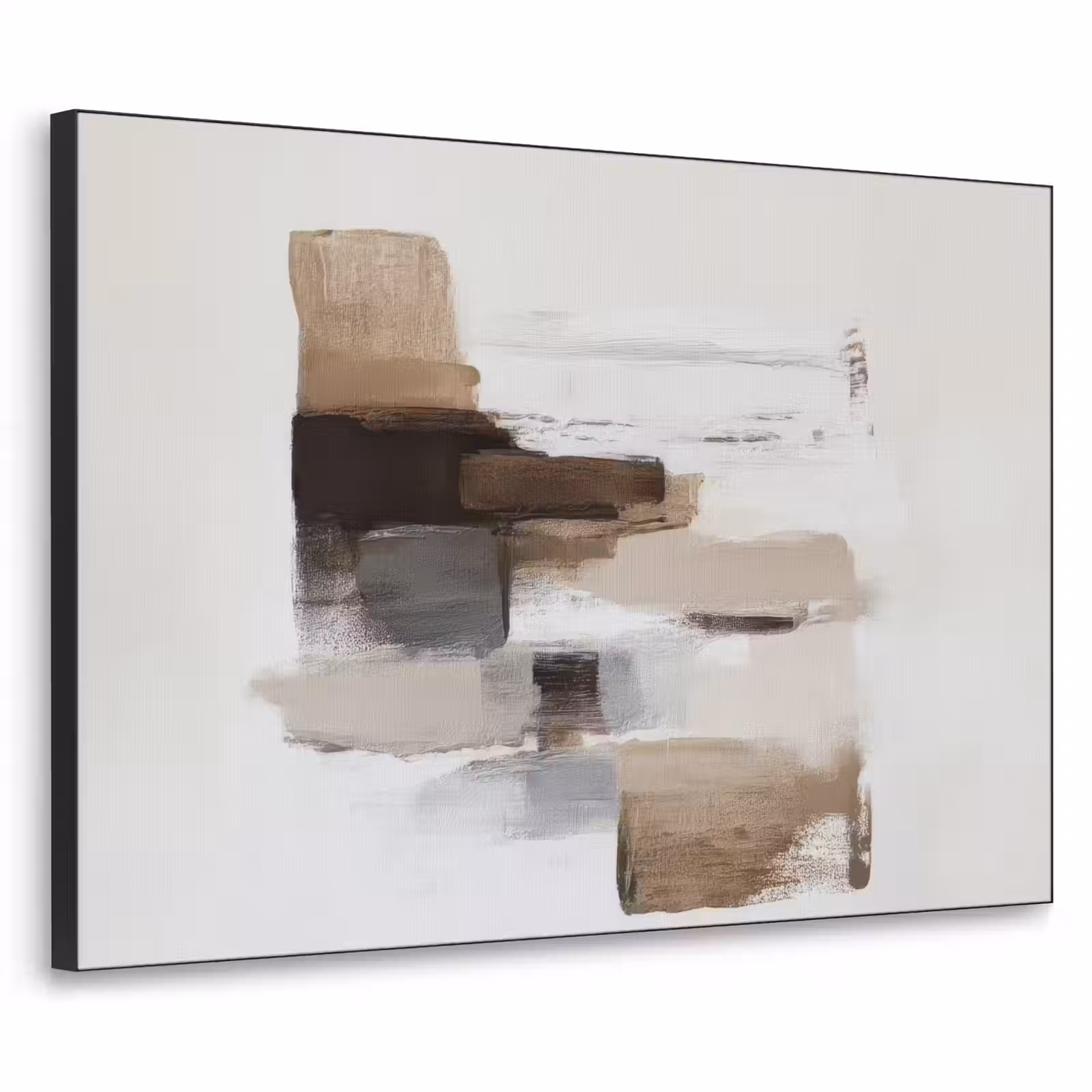 Art Frame - Penseelstreken - Balans - Beige - Bruin — 1