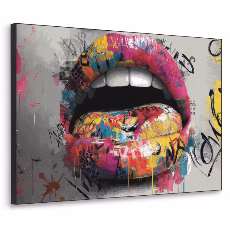 Art Frame - Lippen - Graffiti - Expressief — 1