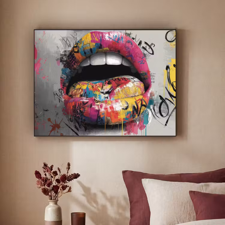 Art Frame - Lippen - Graffiti - Expressief — 3