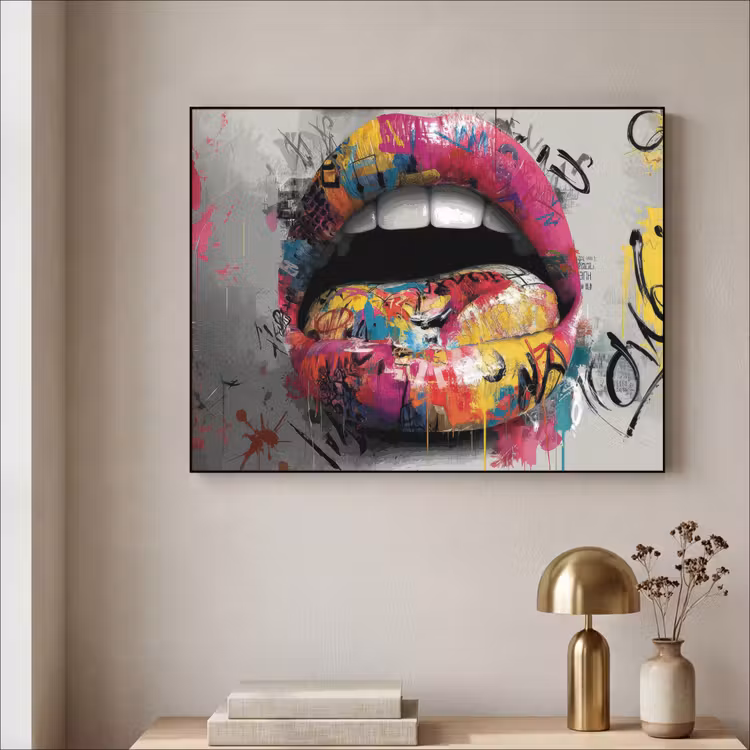 Art Frame - Lippen - Graffiti - Expressief — 5