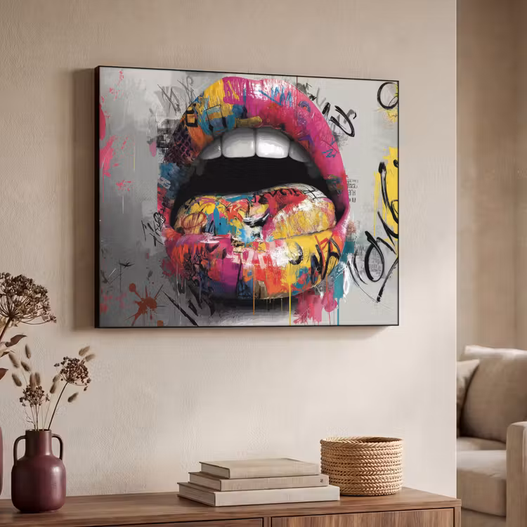 Art Frame - Lippen - Graffiti - Expressief — 7