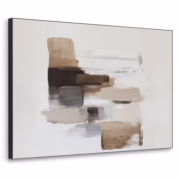 Art Frame - Penseelstreken - Balans - Beige - Bruin — 1