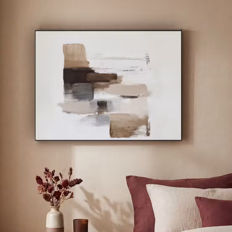 Art Frame - Penseelstreken - Balans - Beige - Bruin — 3