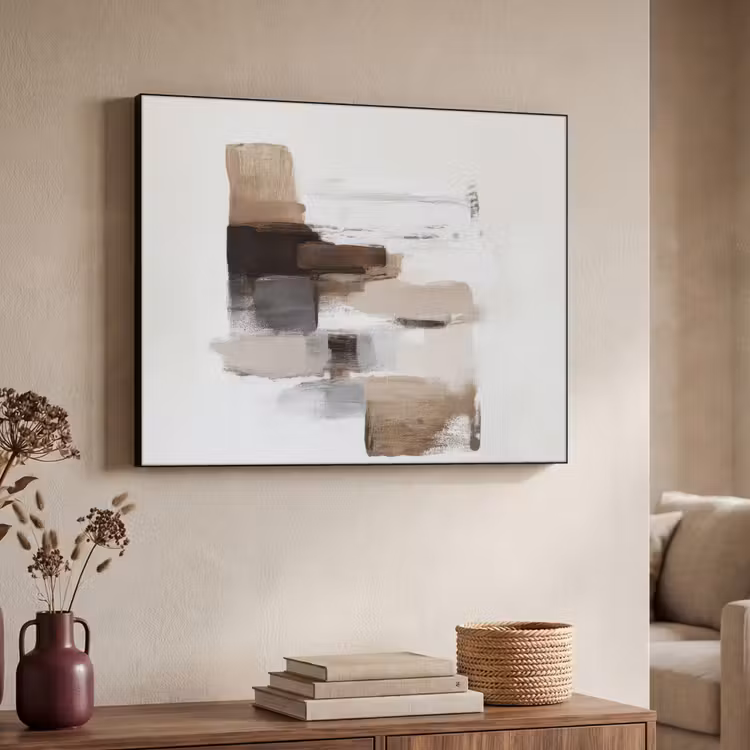 Art Frame - Penseelstreken - Balans - Beige - Bruin — 7