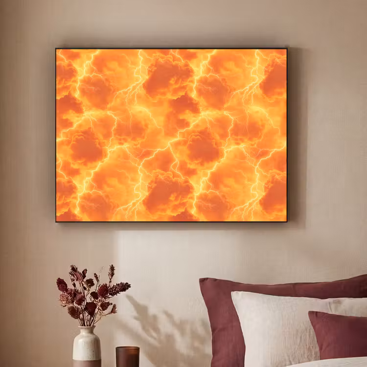 Art Frame - Bliksem - Storm - Oranje — 3