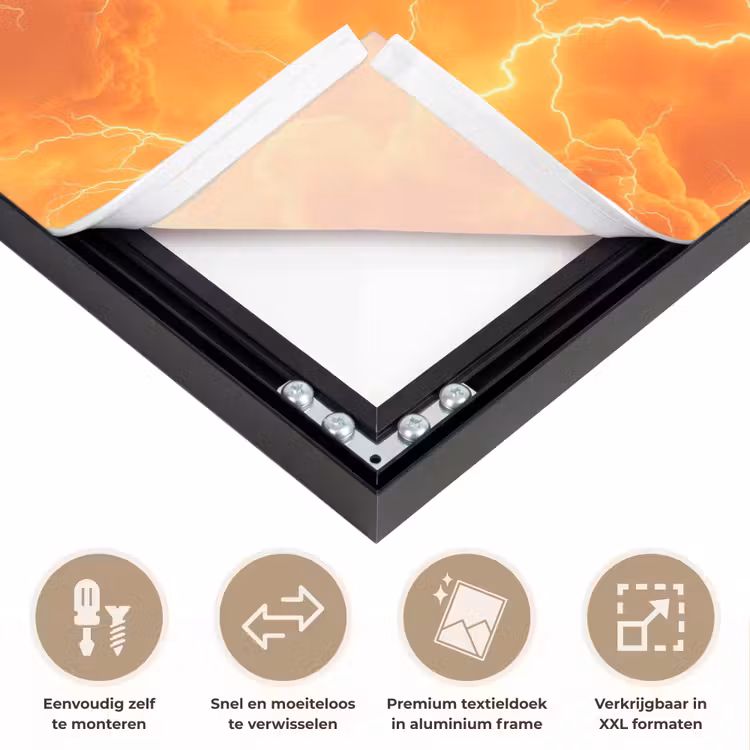 Art Frame - Bliksem - Storm - Oranje — 4