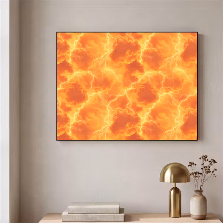 Art Frame - Bliksem - Storm - Oranje — 5