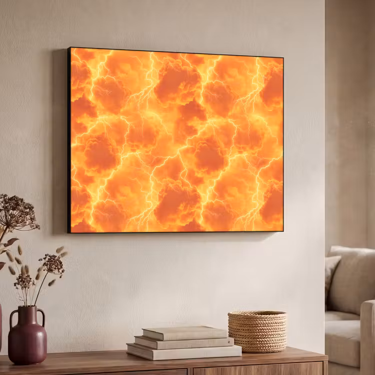 Art Frame - Bliksem - Storm - Oranje — 7