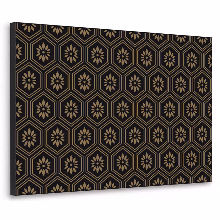 Art Frame - Bloemen - Goud - Hexagon — 1