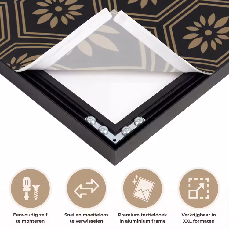 Art Frame - Bloemen - Goud - Hexagon — 4