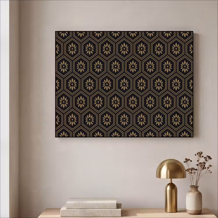 Art Frame - Bloemen - Goud - Hexagon — 5