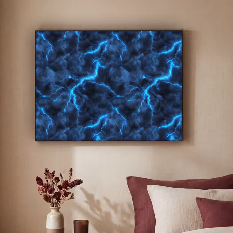 Art Frame - Donker - Blauw - Bliksem — 3
