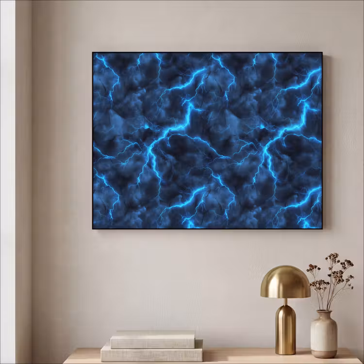 Art Frame - Donker - Blauw - Bliksem — 5
