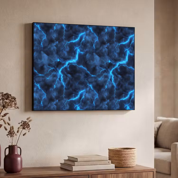 Art Frame - Donker - Blauw - Bliksem — 7