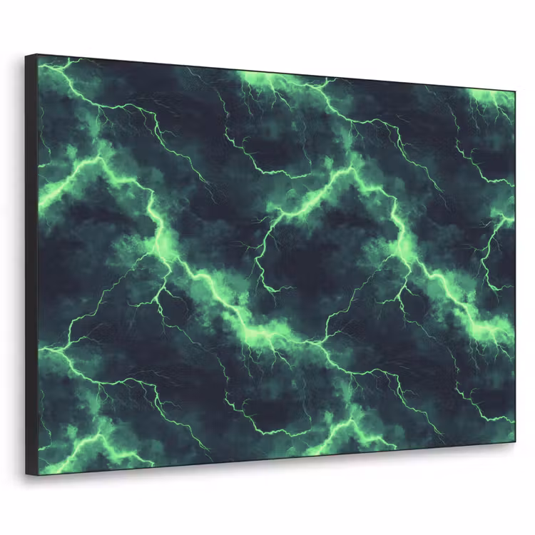 Art Frame - Groen - Bliksem - Storm — 1