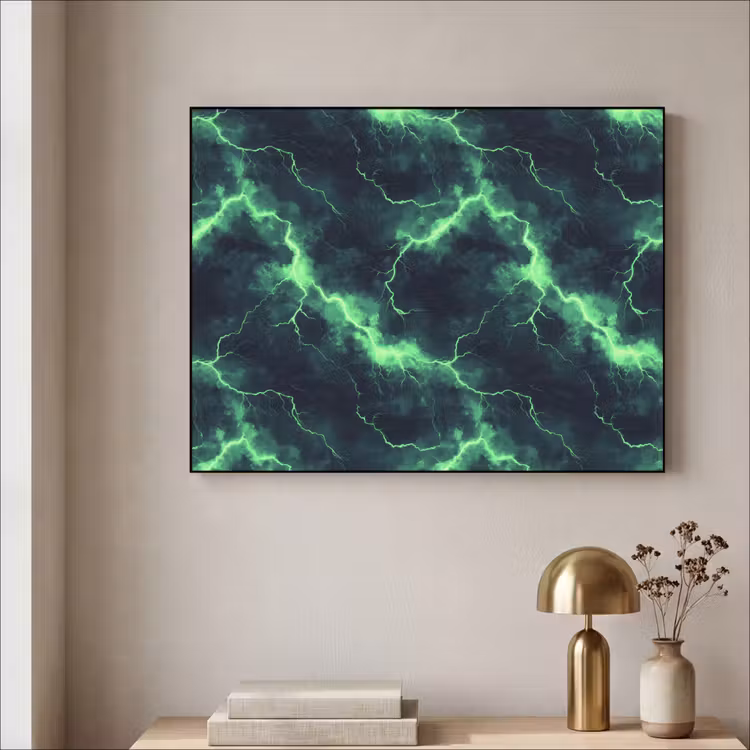 Art Frame - Groen - Bliksem - Storm — 5