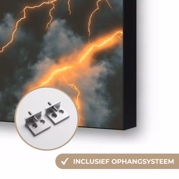 Art Frame - Oranje - Bliksem - Wolken — 6